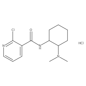 2-Chloro-N-[(1R,2R)-2-(dimethylamino)cyclohexyl]nicotinamide hydrochloride (1:1) Structure