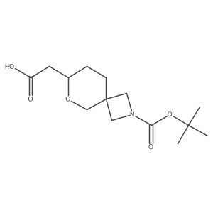 2-[2-[(2-Methylpropan-2-yl)oxycarbonyl]-6-oxa-2-azaspiro[3.5]nonan-7-yl]acetic acid结构式