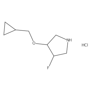 3-(Cyclopropylmethoxy)-4-fluoropyrrolidine hydrochloride Structure