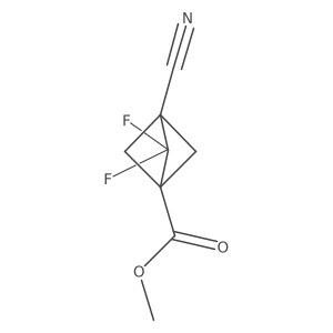 Methyl 3-cyano-2,2-difluorobicyclo[1.1.1]pentane-1-carboxylate Structure