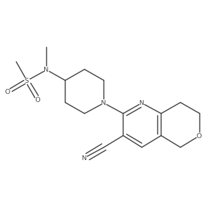 N-(1-{3-cyano-5H,7H,8H-pyrano[4,3-b]pyridin-2-yl}piperidin-4-yl)-N-methylmethanesulfonamide Structure