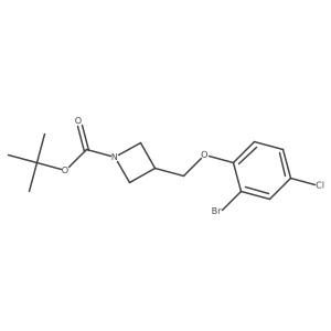 tert-Butyl 3-((2-bromo-4-chlorophenoxy)methyl)azetidine-1-carboxylate Structure