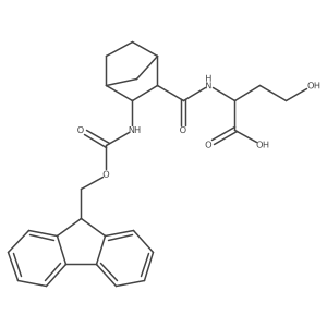 (2R)-2-{[3-({[(9H-fluoren-9-yl)methoxy]carbonyl}amino)bicyclo[2.2.1]heptan-2-yl]formamido}-4-hydroxybutanoic acid Structure