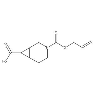 rac-(1R,6S,7S)-3-[(prop-2-en-1-yloxy)carbonyl]-3-azabicyclo[4.1.0]heptane-7-carboxylic acid结构式