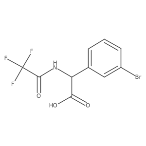 (2R)-2-(3-bromophenyl)-2-(2,2,2-trifluoroacetamido)acetic acid结构式
