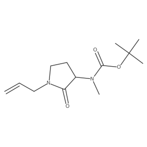 tert-butyl N-methyl-N-[2-oxo-1-(prop-2-en-1-yl)pyrrolidin-3-yl]carbamate结构式