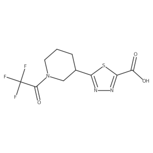 5-[1-(2,2,2-Trifluoroacetyl)piperidin-3-yl]-1,3,4-thiadiazole-2-carboxylic acid Structure