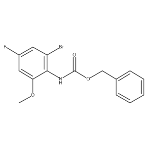 benzyl N-(2-bromo-4-fluoro-6-methoxyphenyl)carbamate结构式