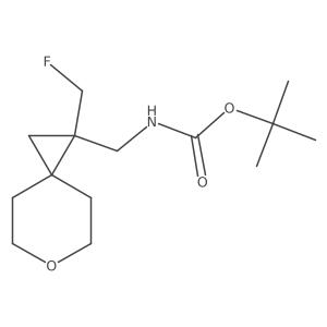 tert-butyl N-{[1-(fluoromethyl)-6-oxaspiro[2.5]octan-1-yl]methyl}carbamate结构式