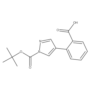 2-{1-[(tert-butoxy)carbonyl]-1H-pyrazol-4-yl}benzoic acid结构式
