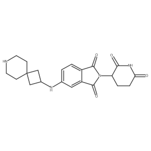 5-({7-azaspiro[3.5]nonan-2-yl}amino)-2-(2,6-dioxopiperidin-3-yl)-2,3-dihydro-1H-isoindole-1,3-dione结构式