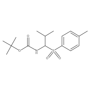 Tert-butyl (2-methyl-1-tosylpropyl)carbamate结构式