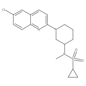 N-[1-(6-chloroquinolin-2-yl)piperidin-3-yl]-N-methylcyclopropanesulfonamide结构式