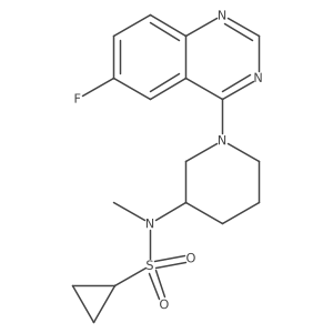 N-[1-(6-fluoroquinazolin-4-yl)piperidin-3-yl]-N-methylcyclopropanesulfonamide Structure