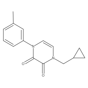 1-(Cyclopropylmethyl)-4-(3-methylphenyl)-1,2,3,4-tetrahydropyrazine-2,3-dione结构式