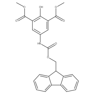 1,3-dimethyl 5-({[(9H-fluoren-9-yl)methoxy]carbonyl}amino)-2-hydroxybenzene-1,3-dicarboxylate结构式
