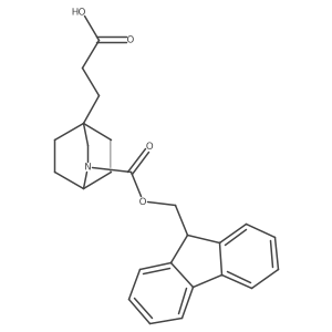 3-(2-{[(9H-fluoren-9-yl)methoxy]carbonyl}-2-azabicyclo[2.2.2]octan-4-yl)propanoic acid结构式