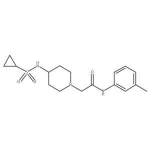 2-(4-cyclopropanesulfonamidopiperidin-1-yl)-N-(3-methylphenyl)acetamide结构式