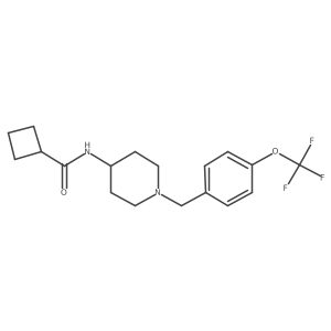 N-(1-{[4-(trifluoromethoxy)phenyl]methyl}piperidin-4-yl)cyclobutanecarboxamide Structure