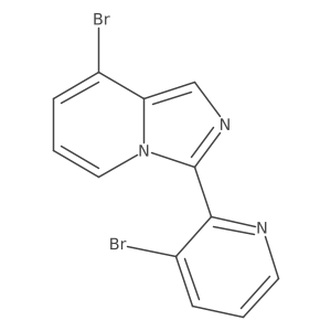 8-Bromo-3-(3-bromopyridin-2-YL)imidazo[1,5-A]pyridine结构式
