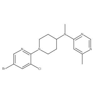 N-[1-(5-bromo-3-chloropyridin-2-yl)piperidin-4-yl]-N,6-dimethylpyrimidin-4-amine Structure