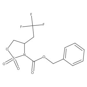 Benzyl 4-(2,2,2-trifluoroethyl)-1,2,3-oxathiazolidine-3-carboxylate 2,2-dioxide结构式