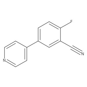 2-Fluoro-5-(pyridin-4-yl)benzonitrile结构式