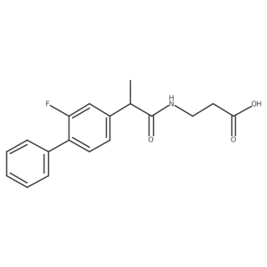 N-[2-(2-fluorobiphenyl-4-yl)propanoyl]-beta-alanine结构式
