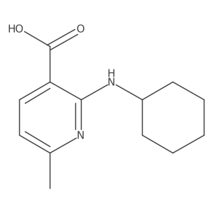 2-(Cyclohexylamino)-6-methylpyridine-3-carboxylic acid结构式