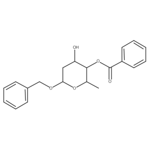 I+/--D-arabino-Hexopyranoside, phenylmethyl 2,6-dideoxy-, 4-benzoate结构式