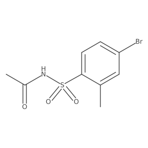 N-acetyl-4-bromo-2-methylbenzenesulfonamide结构式