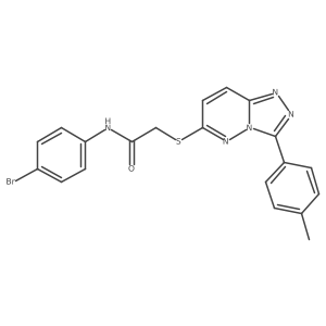 N-(4-bromophenyl)-2-((3-(p-tolyl)-[1,2,4]triazolo[4,3-b]pyridazin-6-yl)thio)acetamide结构式