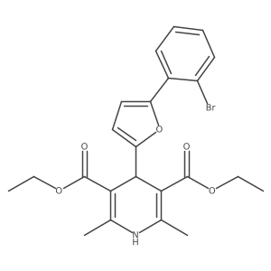 Diethyl 4-(5-(2-bromophenyl)furan-2-yl)-2,6-dimethyl-1,4-dihydropyridine-3,5-dicarboxylate Structure