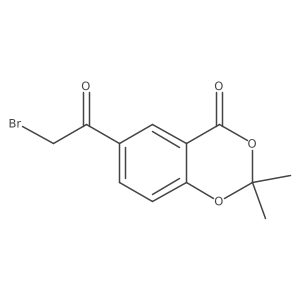6-(2-Bromoacetyl)-2,2-dimethyl-4H-benzo[d][1,3]dioxin-4-one结构式