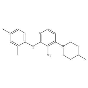 N4-(2,4-Dimethylphenyl)-6-(4-methyl-1-piperidinyl)-4,5-pyrimidinediamine Structure