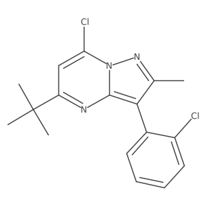 5-Tert-butyl-7-chloro-3-(2-chlorophenyl)-2-methylpyrazolo[1,5-a]pyrimidine Structure