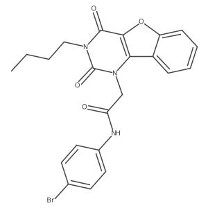 N-(4-bromophenyl)-2-(3-butyl-2,4-dioxo-3,4-dihydro[1]benzofuro[3,2-d]pyrimidin-1(2H)-yl)acetamide Structure