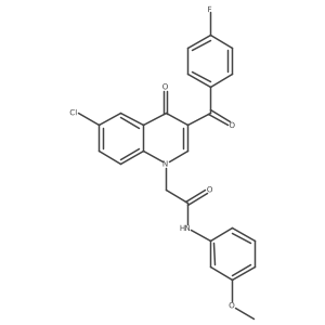 2-(6-chloro-3-(4-fluorobenzoyl)-4-oxoquinolin-1(4H)-yl)-N-(3-methoxyphenyl)acetamide Structure