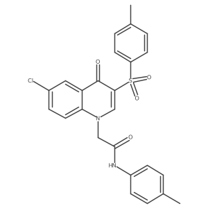 2-[6-chloro-3-(4-methylbenzenesulfonyl)-4-oxo-1,4-dihydroquinolin-1-yl]-N-(4-methylphenyl)acetamide Structure