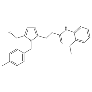 2-{[5-(Hydroxymethyl)-1-[(4-methylphenyl)methyl]-1H-imidazol-2-YL]sulfanyl}-N-(2-methoxyphenyl)acetamide结构式