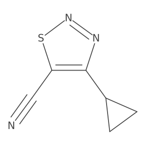 4-Cyclopropyl-1,2,3-thiadiazole-5-carbonitrile结构式