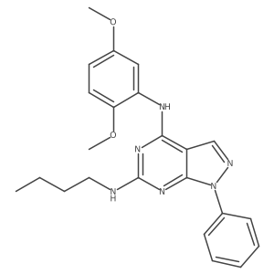 N6-butyl-N4-(2,5-dimethoxyphenyl)-1-phenyl-1H-pyrazolo[3,4-d]pyrimidine-4,6-diamine Structure