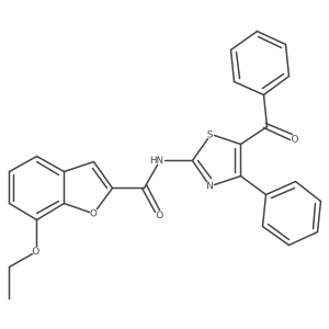 N-(5-benzoyl-4-phenylthiazol-2-yl)-7-ethoxybenzofuran-2-carboxamide Structure