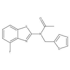 N-(4-fluorobenzo[d]thiazol-2-yl)-N-(furan-2-ylmethyl)acetamide结构式