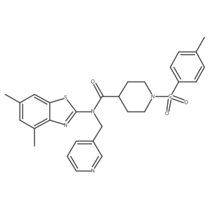 N-(4,6-dimethylbenzo[d]thiazol-2-yl)-N-(pyridin-3-ylmethyl)-1-tosylpiperidine-4-carboxamide Structure