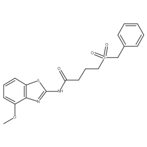 4-(benzylsulfonyl)-N-(4-methoxybenzo[d]thiazol-2-yl)butanamide结构式