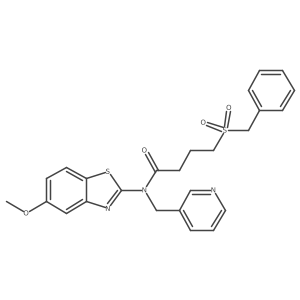 4-(benzylsulfonyl)-N-(5-methoxybenzo[d]thiazol-2-yl)-N-(pyridin-3-ylmethyl)butanamide结构式
