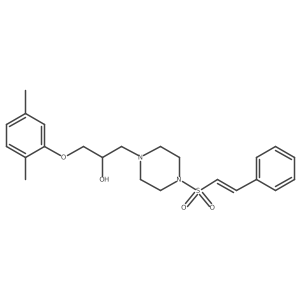 1-(2,5-Dimethylphenoxy)-3-[4-(2-phenylethenesulfonyl)piperazin-1-yl]propan-2-ol结构式