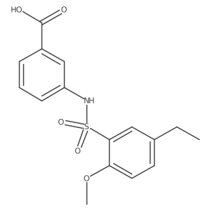 3-{[(5-Ethyl-2-methoxyphenyl)sulfonyl]amino}benzoic acid Structure