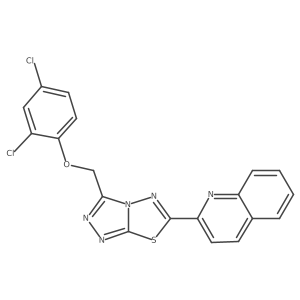 2,4-Dichlorophenyl [6-(2-quinolinyl)[1,2,4]triazolo[3,4-b][1,3,4]thiadiazol-3-yl]methyl ether结构式